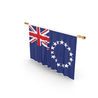 Cook Islands Country Flag Hanging PNG & PSD Images