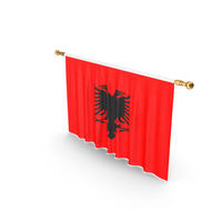 Albania Country Flag Hanging PNG & PSD Images