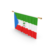 Equatorial Guinea Country Flag Hanging PNG & PSD Images
