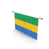 Gabon Country Flag Hanging PNG & PSD Images