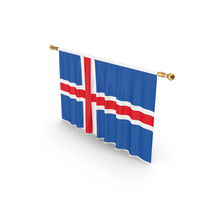 Iceland Country Flag Hanging PNG & PSD Images