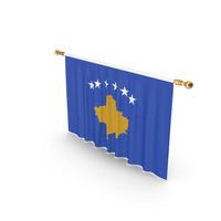 Kosovo Country Flag Hanging PNG & PSD Images