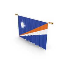 Marshall Islands Country Flag Hanging PNG & PSD Images