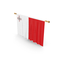 Malta Country Flag Hanging PNG & PSD Images