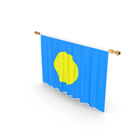 Palau Country Flag Hanging PNG & PSD Images