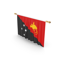 Papua New Guinea Country Flag Hanging PNG & PSD Images