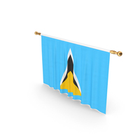 Saint Lucia Country Flag Hanging PNG & PSD Images