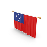 Samoa Country Flag Hanging PNG & PSD Images