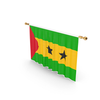 Sao Tome And Principe Country Flag Hanging PNG & PSD Images