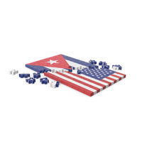 Cuba Flag VS USA Flag Puzzle PNG & PSD Images