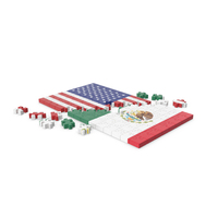 USA Flag VS Mexico Flag Puzzle PNG & PSD Images