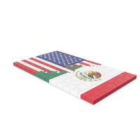 USA Flag And Mexico Flag Puzzle PNG & PSD Images
