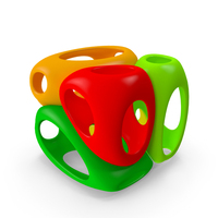 Smooth Voronoi Cube Cells PNG & PSD Images