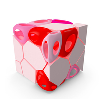 Smooth Voronoi Cube Cells PNG & PSD Images