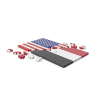 USA Flag VS Yemen Flag Puzzle PNG & PSD Images