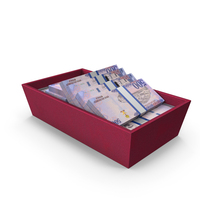 Box With Lots Saudi 500 Riyals Money Notes PNG & PSD Images