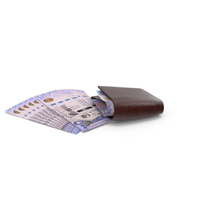 Brown Wallet Close Saudi 500 Riyals Money Bill PNG & PSD Images