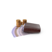 Closed Wallet Saudi 500 Riyals Money Bill Coins PNG & PSD Images