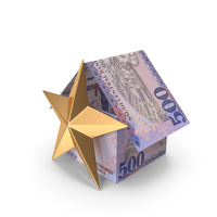 Home Shape With Star Saudi 500 Riyals Money Notes Currency PNG & PSD Images