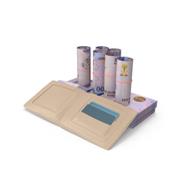 Leather Wallet Bill Saudi 500 Riyals Money Rolls PNG & PSD Images