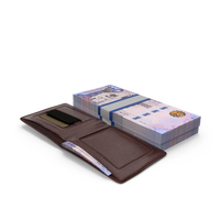 Leather Wallet Open Bill Saudi 500 Riyals Money PNG & PSD Images