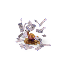 Magic Lamp Saudi 500 Riyals Money Falling Coins PNG & PSD Images