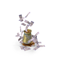 Saudi 500 Riyals Money Gold Coins Bag PNG & PSD Images