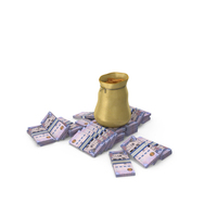 Saudi 500 Riyals Money Notes Bag Coins Currency PNG & PSD Images
