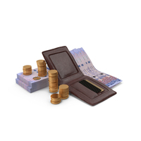 Wallet Open Saudi 500 Riyals Money Mill Gold Coins PNG & PSD Images