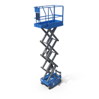 Warehouse Electric Scissor Platform Lift PNG & PSD Images