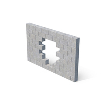 Broken Concrete Block Wall PNG & PSD Images