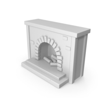 Stylized Fireplace Grey PNG & PSD Images