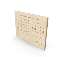 Braille Alphabet Wooden Board PNG & PSD Images