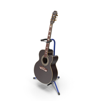 Epiphone Acoustic Guitar With Blue Stand PNG & PSD Images