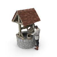 Medieval Farmer By Well PNG & PSD Images