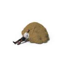 Medieval Farmer Resting In Hay PNG & PSD Images