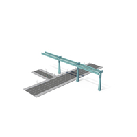 Monorail Line Over The Highway PNG & PSD Images