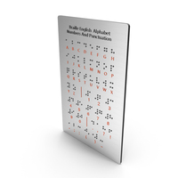Braille English Alphabet Board PNG & PSD Images