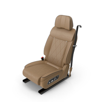 Brown Leather Car Seat With Seatbelt PNG & PSD Images