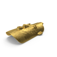 African Congo Mask Gold PNG & PSD Images