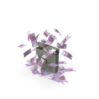 Briefcase Euro 500 Money Falling Currency PNG & PSD Images