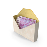Envelop With Euro 500 Money Notes Currency Mail PNG & PSD Images