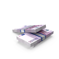Euro 500 Money Notes Lots Three PNG & PSD Images