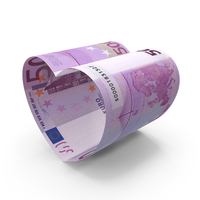 Heart Shape Euro 500 Notes PNG & PSD Images