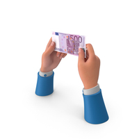 Single Euro 500 Money Note Hand Hold PNG & PSD Images