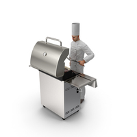 Chef Cooking Burritos On Grill PNG & PSD Images