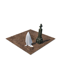 Haunted Graveyard Scene PNG & PSD Images