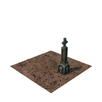 Gothic Tombstone With Grave PNG & PSD Images
