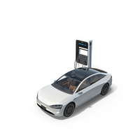 Huawei Stelato S9 Electric Car With Blink Charging Station PNG & PSD Images