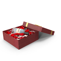Luxury Perfume Gift Box With Rose Petals PNG & PSD Images